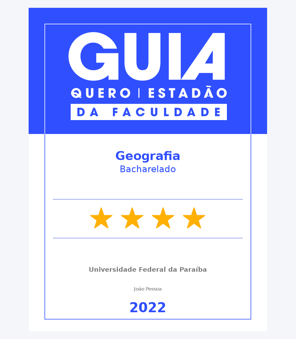 4 estrelas bacharelado