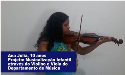 Apresentação Ana Júlia, do projeto Musicalização infantil através do Violino e Viola Apresentação Ana Júlia, do projeto Musicalização infantil através do Violino e Viola