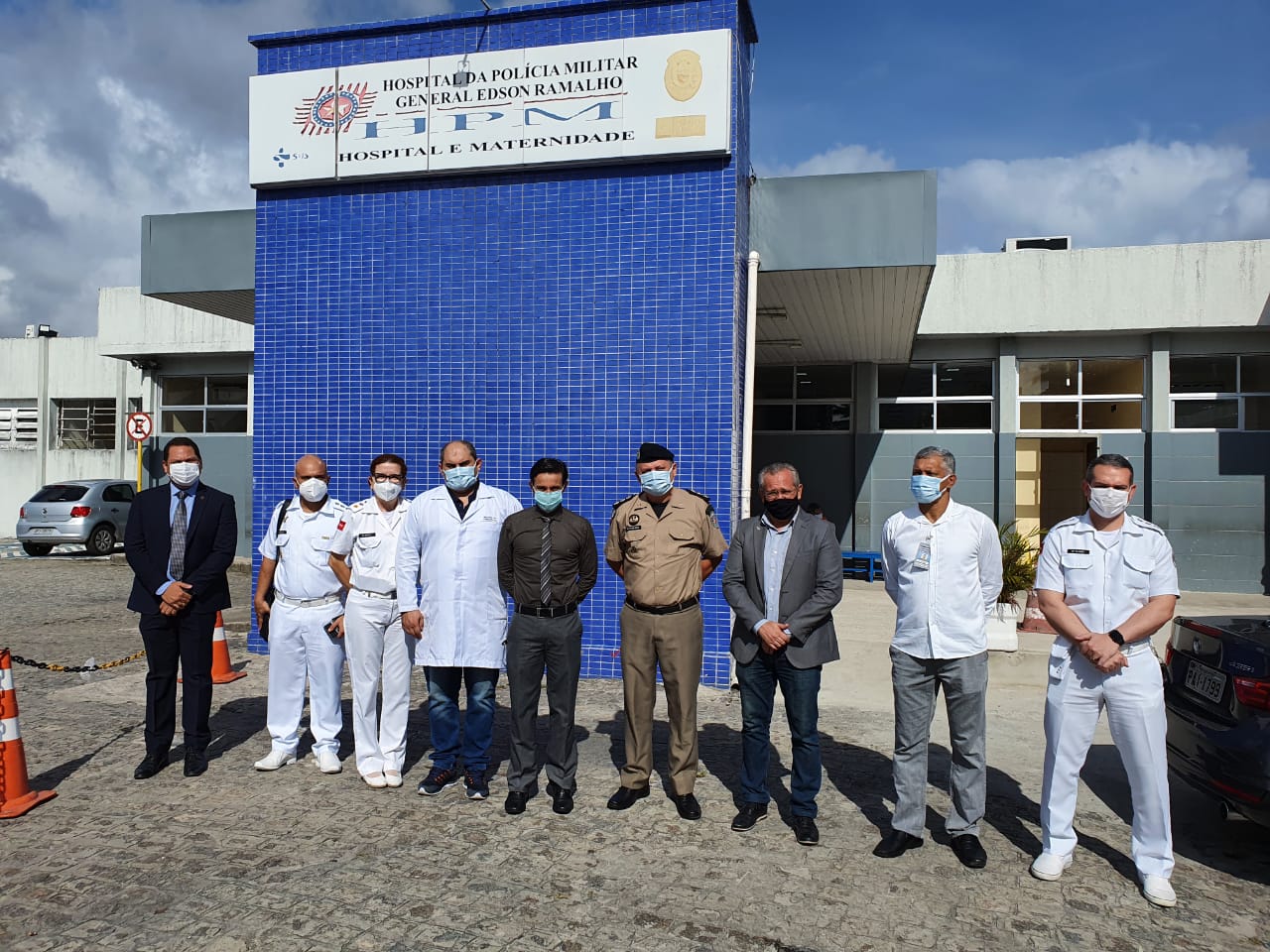 VISITA AO HOSPITAL GENERAL EDSON RAMALHO Reitor da UFPB e Superintendente do HULW, Dr. Marcelo Tissiani e equipe do hospital Edson Ramalho